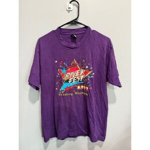 Vintage Riverfest 1992 T Shirt Vicksburg Mississippi Purple‎ Graphic Tee L